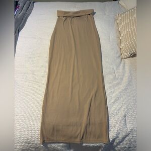 Beige maxi-dress